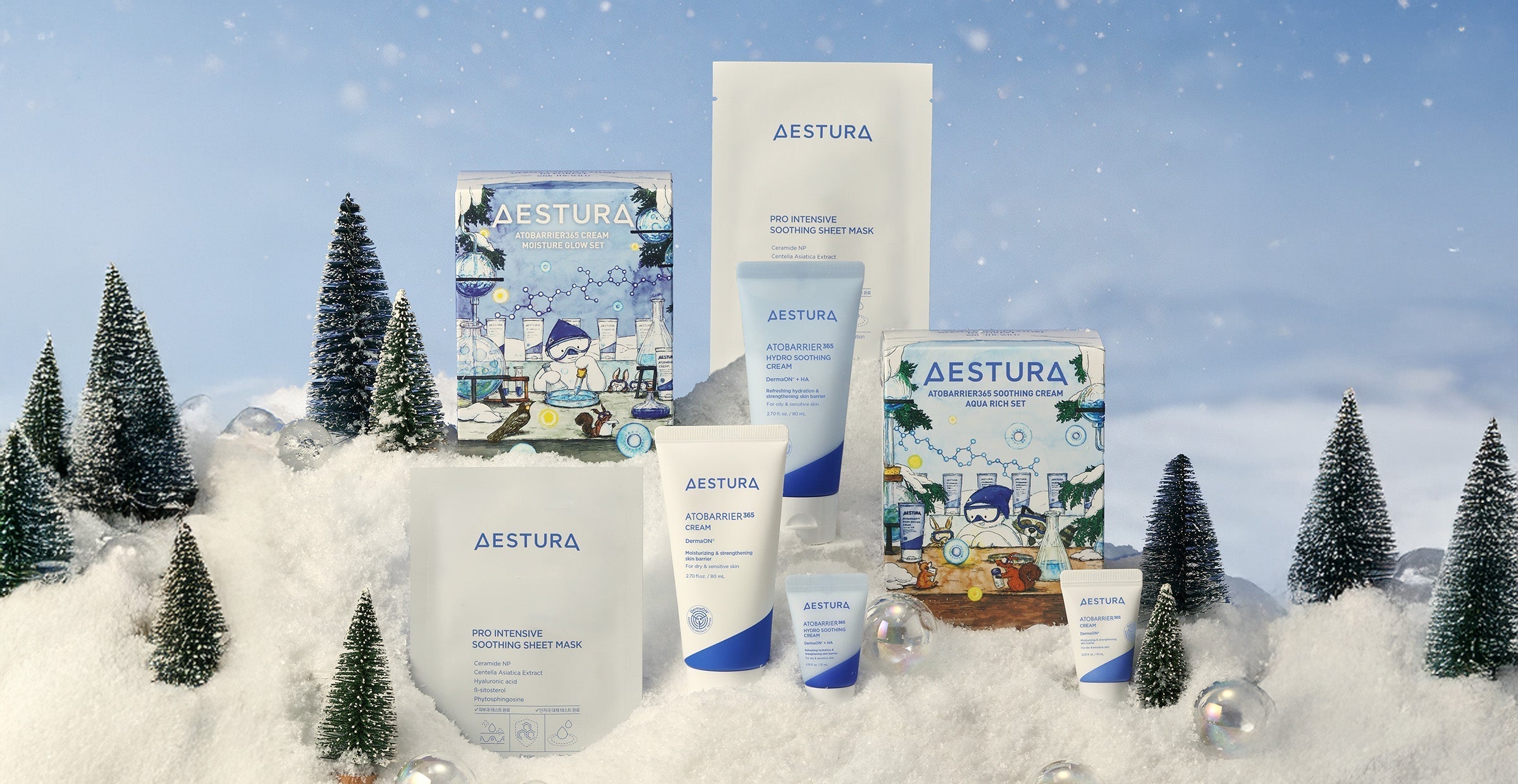 韓国NO.1*ダーマコスメブランド「AESTURA」 冬の乾燥をうるおいで満たすホリデー限定キット2種が登場